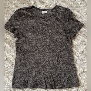 Anthropologie t.la gray leopard tee